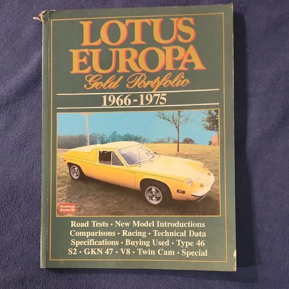 Lotus Europa Gold Portfolio 1966-1975 Book